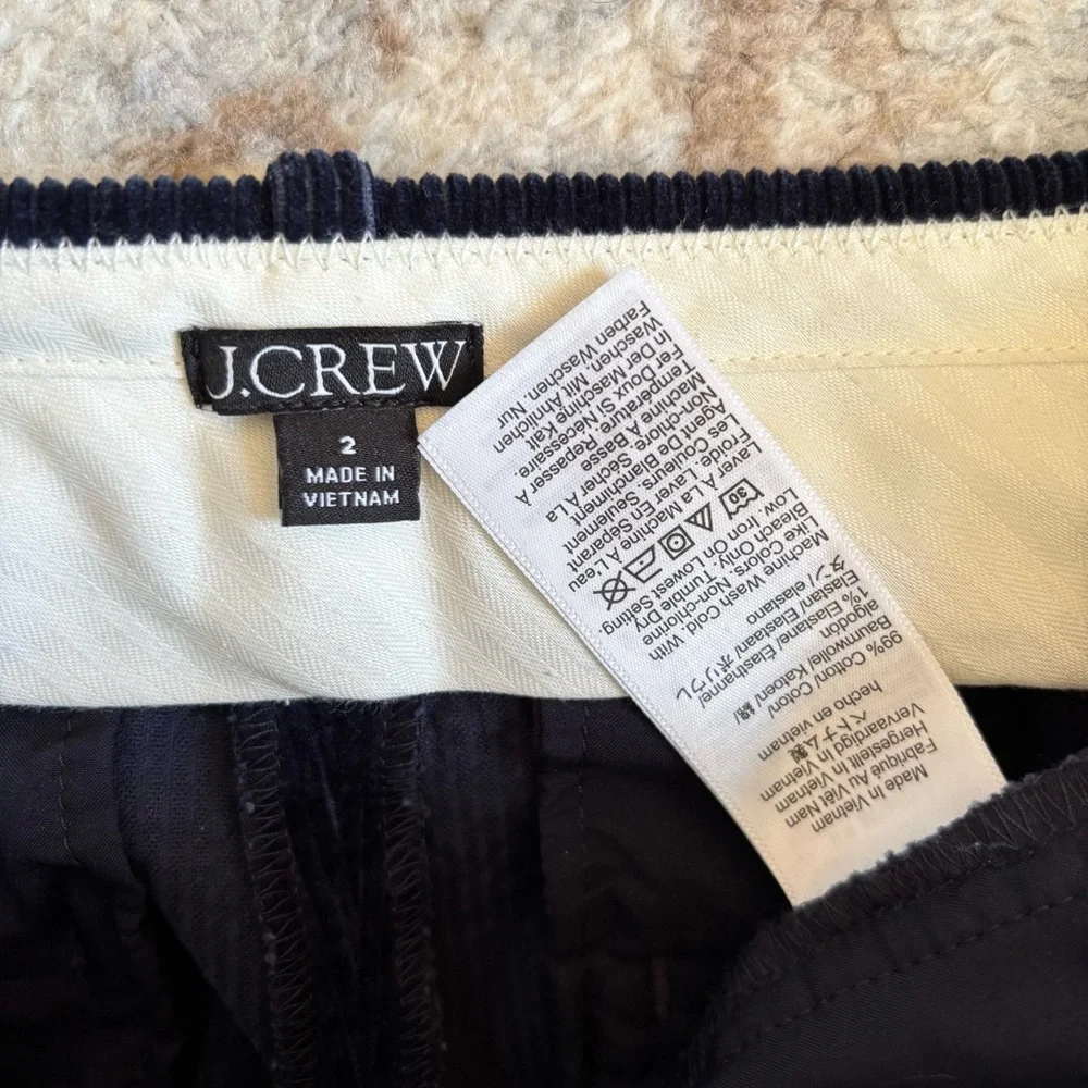 J. Crew Natalia Pant in Stretch Corduroy Trouser Bottoms High-Rise Straight